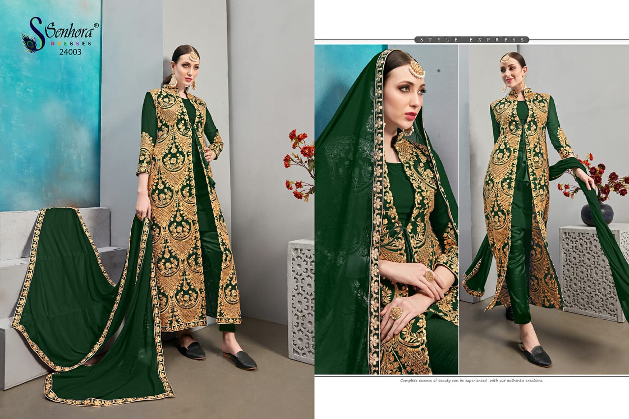 Senhora Shabnam 24 Festive Wear Georgette Embroidery Salwar Kameez Collection